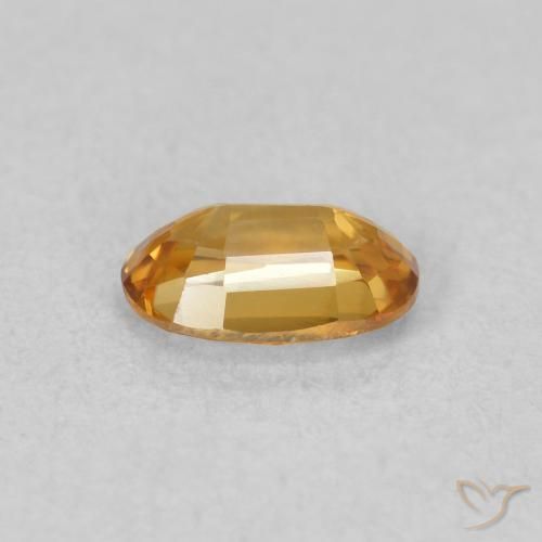 Zircone Arancione scuro naturale da 0.70 ct, Ovale, VVS