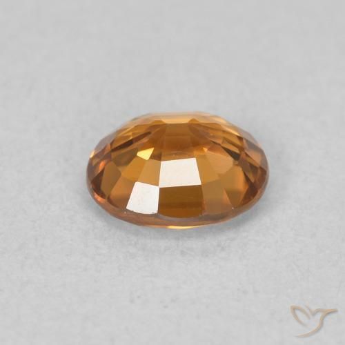 Zircone Arancio Medio naturale da 0.91 ct, Ovale, VVS