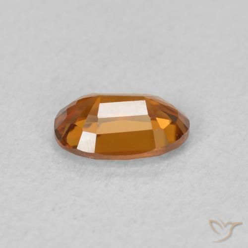 Zircone Arancio Medio naturale da 0.68 ct, Ovale, VVS