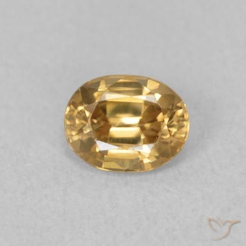 0.62ct Naturale Dorato Zircone, Ovale, VVS