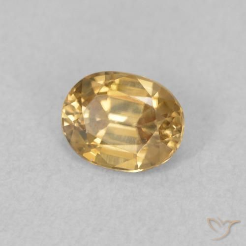 Zircone Dorato naturale da 0.62 ct, Ovale, VVS