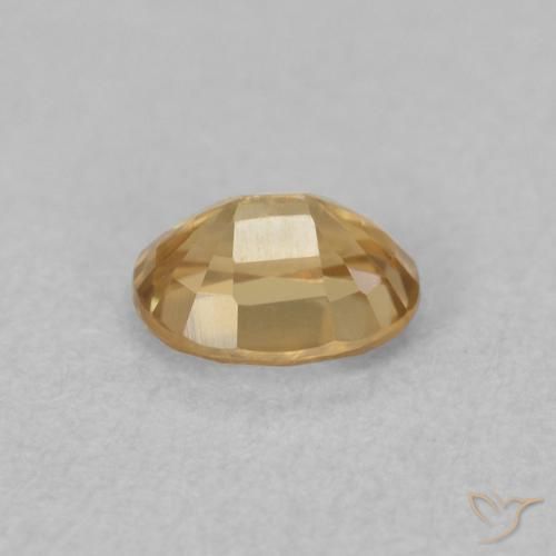 Zircone Dorato naturale da 0.62 ct, Ovale, VVS
