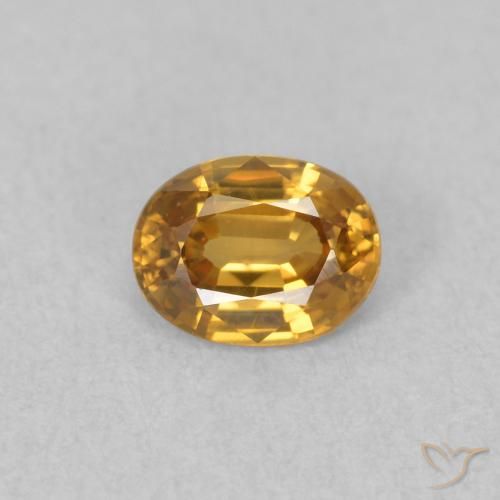 0.55ct Naturale Oro medio Zircone, Ovale, VVS