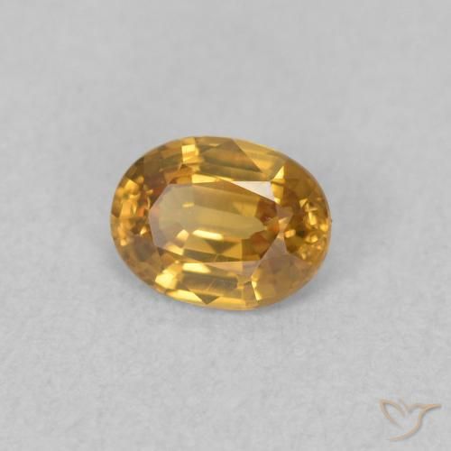 Zircone Oro medio naturale da 0.55 ct, Ovale, VVS