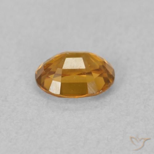 Zircone Arancio ruggine naturale da 0.60 ct, Ovale, VVS
