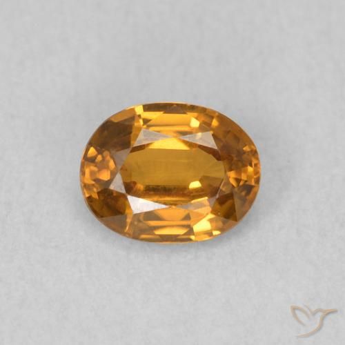 0.62ct Naturale Arancio Medio Zircone, Ovale, VVS