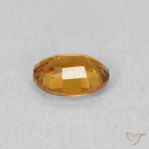 Zircone Arancio Medio naturale da 0.62 ct, Ovale, VVS