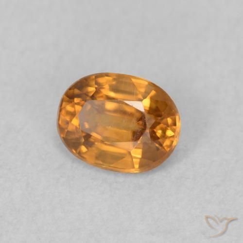 Zircone Marrone arancio naturale da 0.64 ct, Ovale, VVS