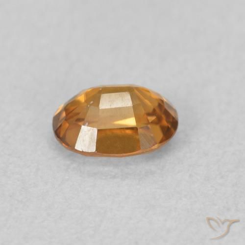 Zircone Marrone arancio naturale da 0.64 ct, Ovale, VVS