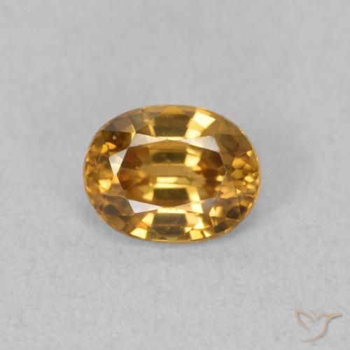 0.65ct Naturale Marrone dorato Zircone, Ovale, VVS