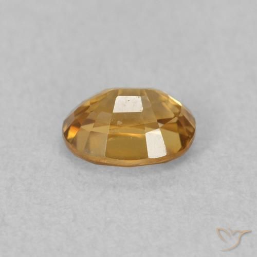 Zircone Marrone dorato naturale da 0.65 ct, Ovale, VVS