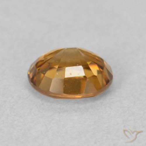 Zircone Marrone dorato naturale da 1.01 ct, Ovale, VVS