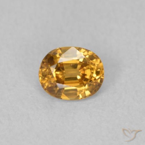 0.66ct Naturale Marrone dorato Zircone, Ovale, VVS