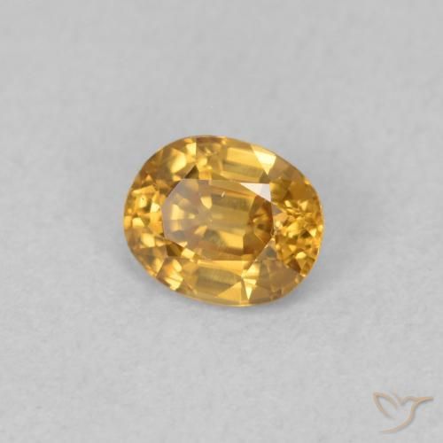 Zircone Marrone dorato naturale da 0.66 ct, Ovale, VVS