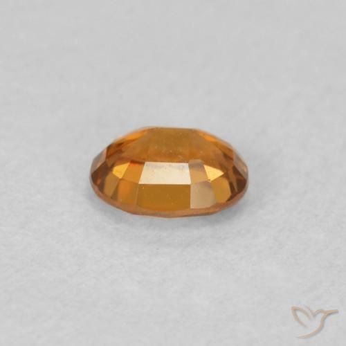 Zircone Arancio Medio naturale da 0.65 ct, Ovale, VVS