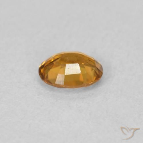 Zircone Arancio Medio naturale da 0.59 ct, Ovale, VVS