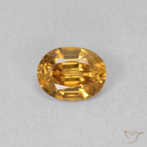 0.61ct Naturale Arancio Medio Zircone, Ovale, VVS