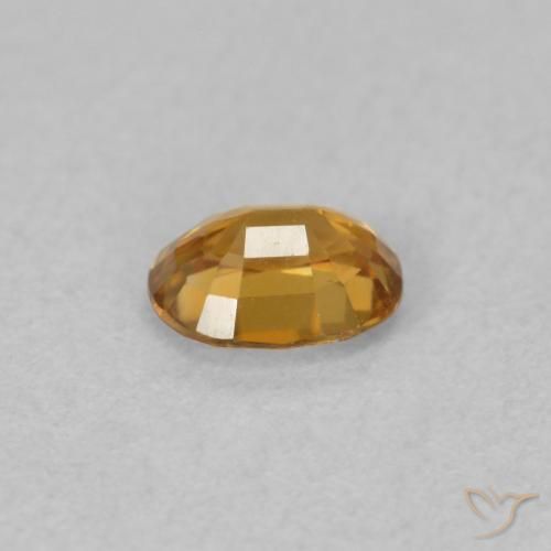 Zircone Arancio Medio naturale da 0.61 ct, Ovale, VVS