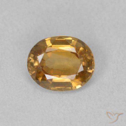 0.87ct Naturale Oro medio Zircone, Ovale, VVS