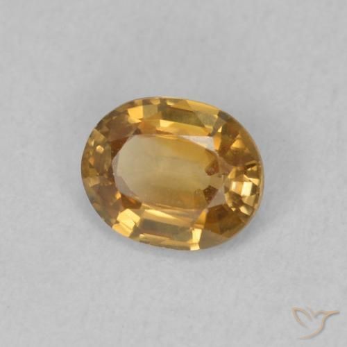 Zircone Oro medio naturale da 0.87 ct, Ovale, VVS