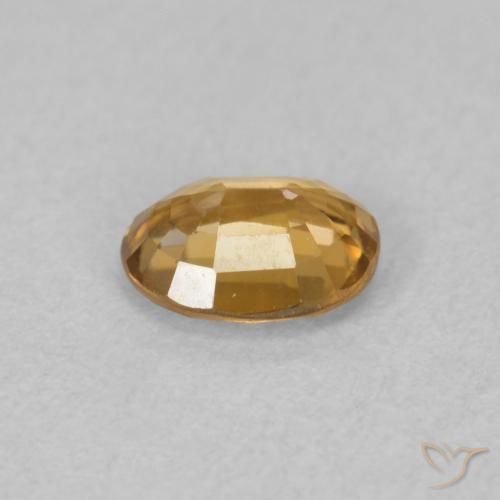 Zircone Oro medio naturale da 0.87 ct, Ovale, VVS
