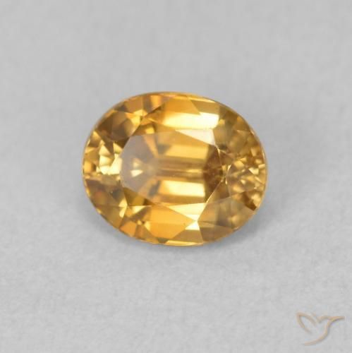 Zircone Oro medio naturale da 1.16 ct, Ovale, VVS