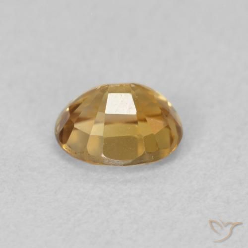 Zircone Marrone dorato naturale da 0.99 ct, Ovale, VVS