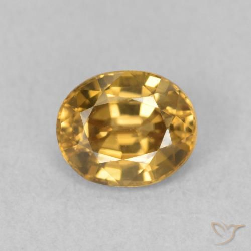 1.05ct Naturale Dorato Zircone, Ovale, VVS-VS