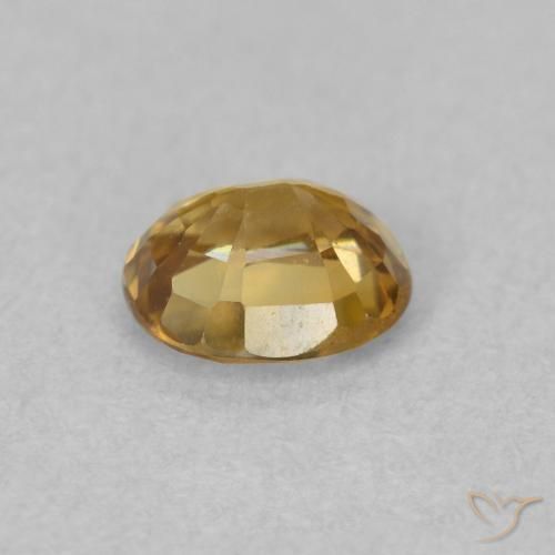 Zircone Dorato naturale da 0.92 ct, Ovale, VVS-VS