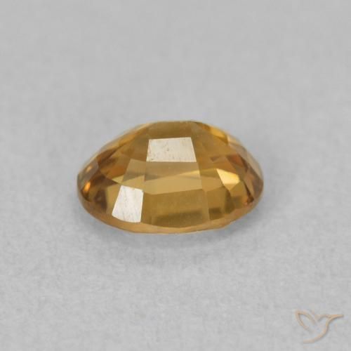 Zircone Marrone dorato naturale da 0.97 ct, Ovale, VS