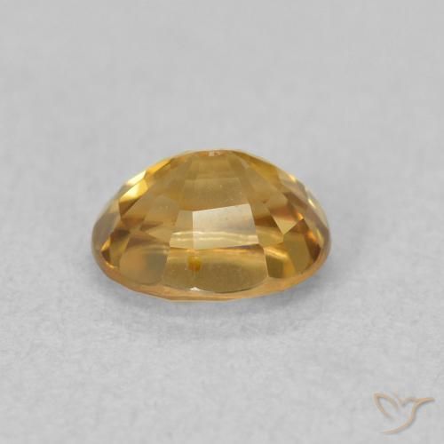 Zircone Dorato naturale da 1.11 ct, Ovale, VVS-VS