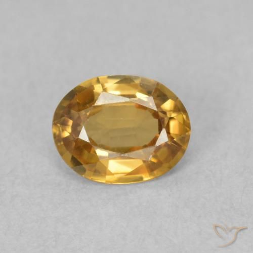 0.75ct Naturale Marrone dorato Zircone, Ovale, VVS-VS