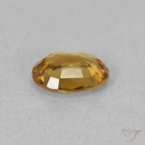 Zircone Marrone dorato naturale da 0.75 ct, Ovale, VVS-VS