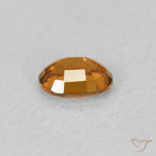 Zircone Arancia Fuoco naturale da 0.59 ct, Ovale, VVS-VS