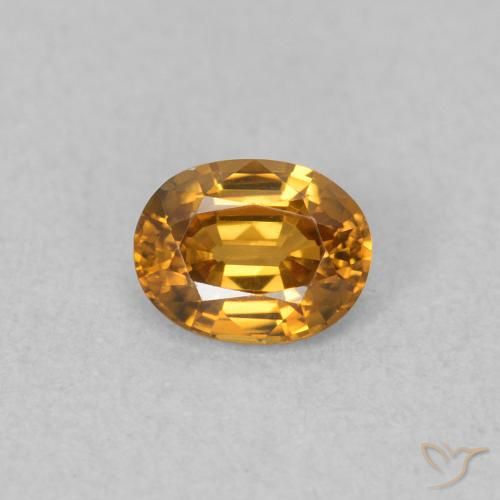 0.65ct Naturale Arancio ruggine Zircone, Ovale, VVS