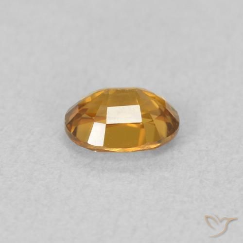 Zircone Arancio ruggine naturale da 0.65 ct, Ovale, VVS
