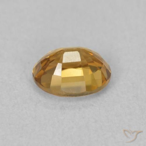 Zircone Marrone dorato naturale da 1.01 ct, Ovale, VVS-VS