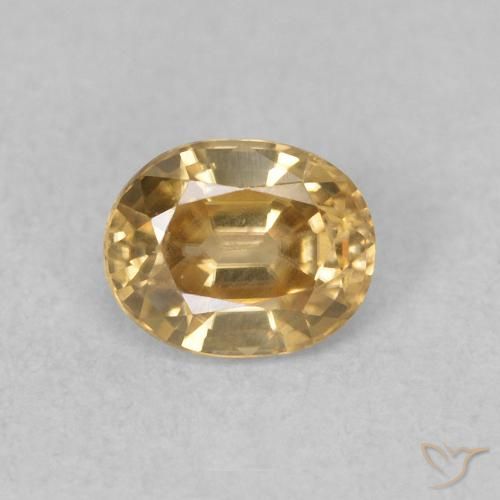 0.60ct Naturale Champagne Zircone, Ovale, VVS