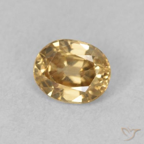 Zircone Champagne naturale da 0.60 ct, Ovale, VVS