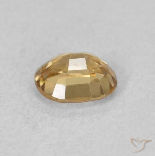Zircone Champagne naturale da 0.60 ct, Ovale, VVS