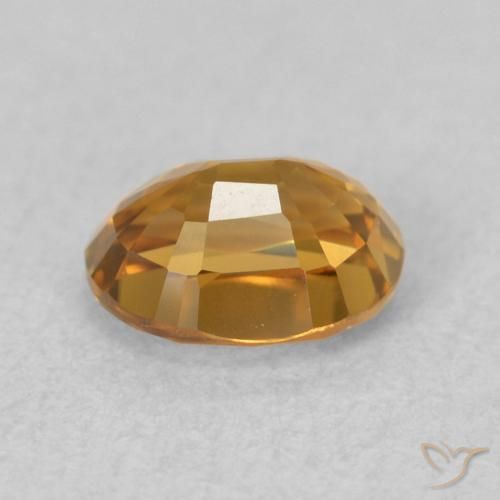 Zircone Marrone dorato naturale da 1.09 ct, Ovale, VVS