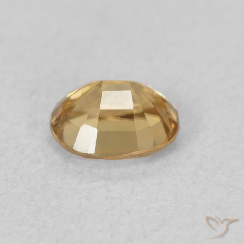 Zircone Dorato naturale da 0.63 ct, Ovale, VVS