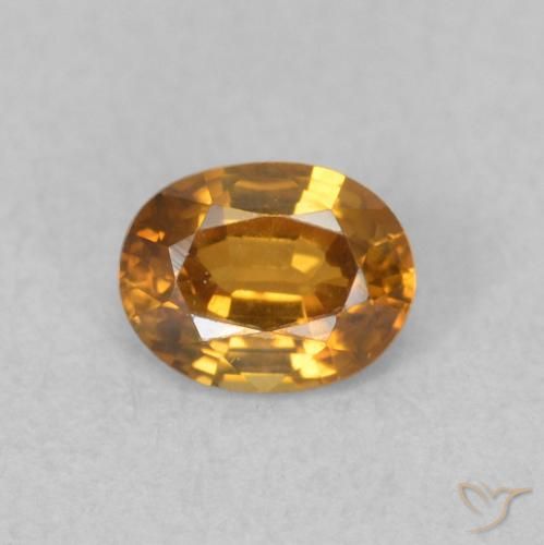 0.59ct Naturale Marrone dorato Zircone, Ovale, VVS