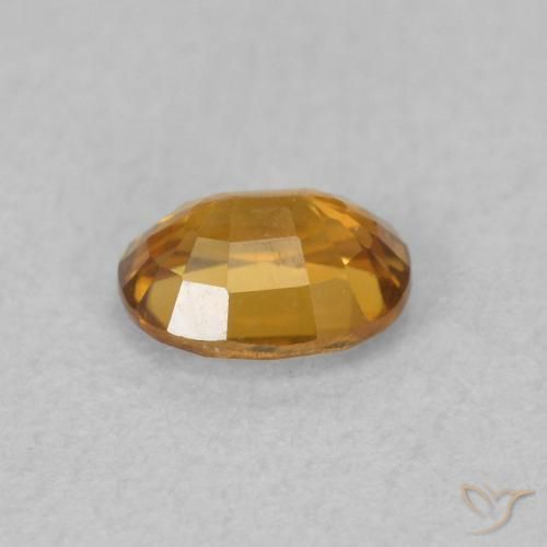Zircone Marrone dorato naturale da 0.59 ct, Ovale, VVS