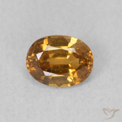 0.60ct Naturale Marrone dorato Zircone, Ovale, VVS