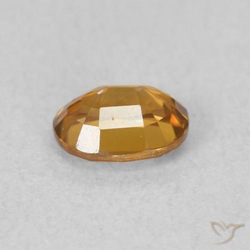 Zircone Marrone dorato naturale da 0.60 ct, Ovale, VVS