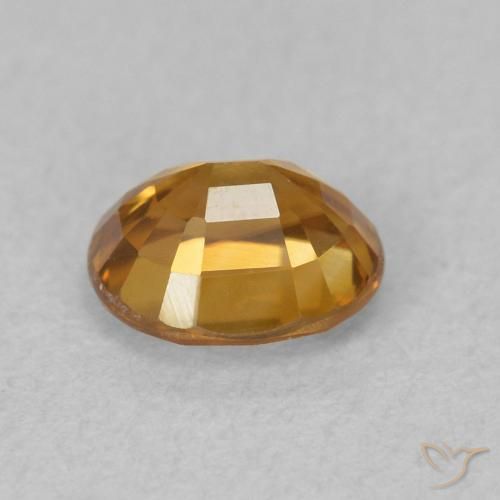Zircone Marrone arancio naturale da 0.96 ct, Ovale, VVS