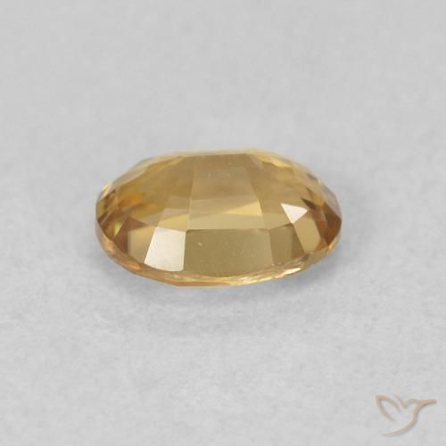 Zircone Champagne naturale da 0.63 ct, Ovale, VVS