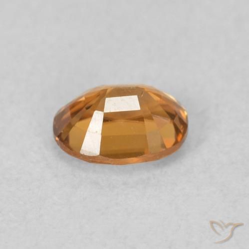 Zircone Arancio Medio naturale da 0.65 ct, Ovale, VVS