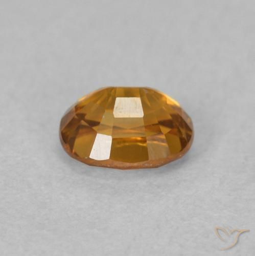 Zircone Marrone arancio naturale da 0.64 ct, Ovale, VVS
